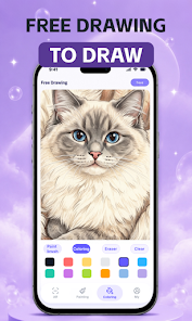 In-app art font selection screen